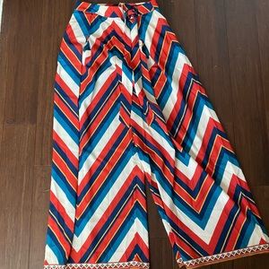 Chevron Wide Leg Palazzo Pants